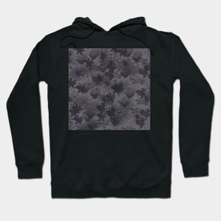 floral feel abstract pattern in purple and gray Hoodie